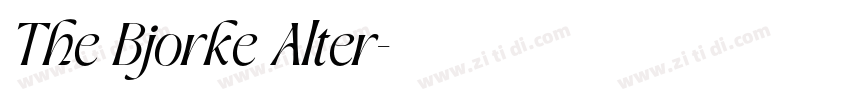 The Bjorke Alter字体转换